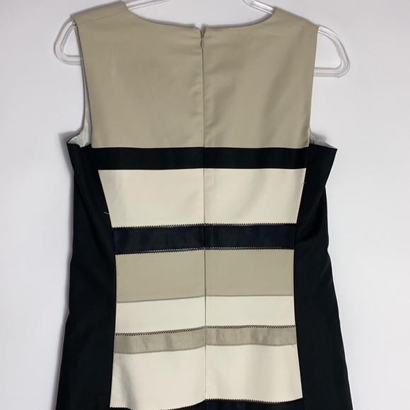 Lafayette 148 black striped sleeveless shift dress size 8 - Picture 4 of 7